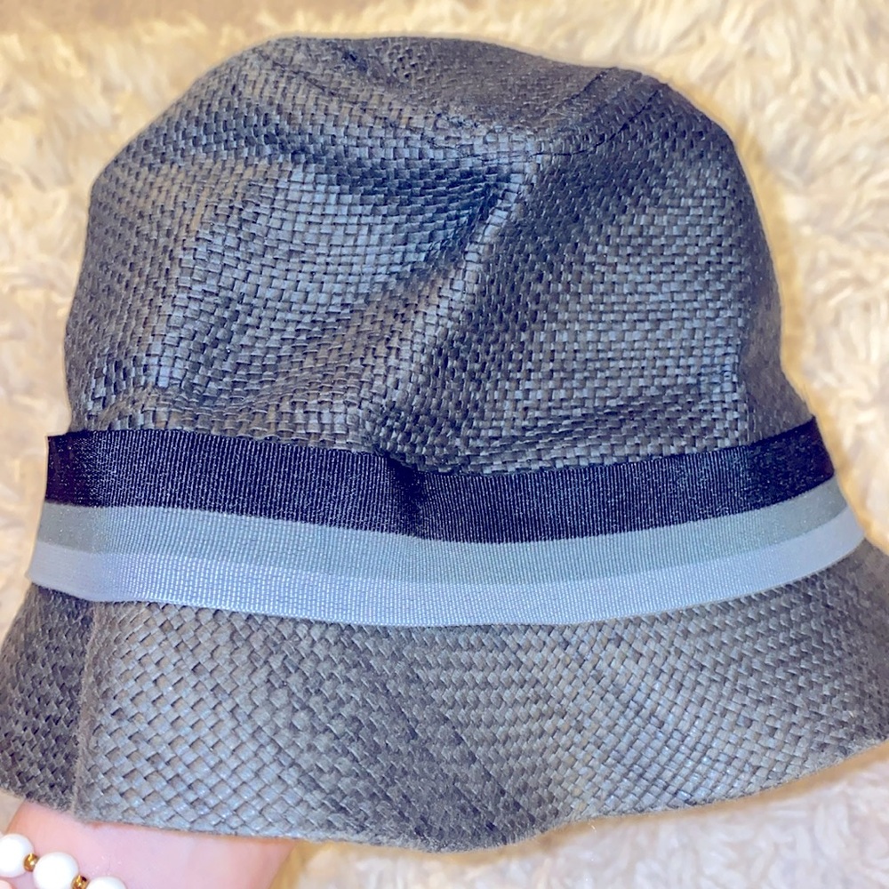 Gray Straw Fedora Hat
